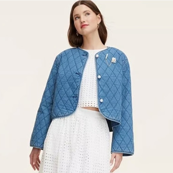 Kate Spade x Target Diamond Quilted Denim Jacket | Size S - Picture 5 of 5